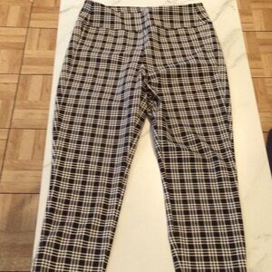 GAP Plaid Black and White Leggings, small.